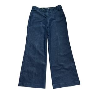 Express Wide Leg Denim Trouser Dark Wash Jeans